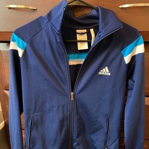 Adidas Blue Athletic Zip Up Jacket